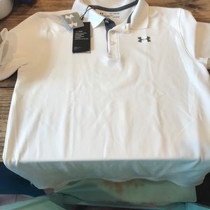 Boys Under armour white collared shirt